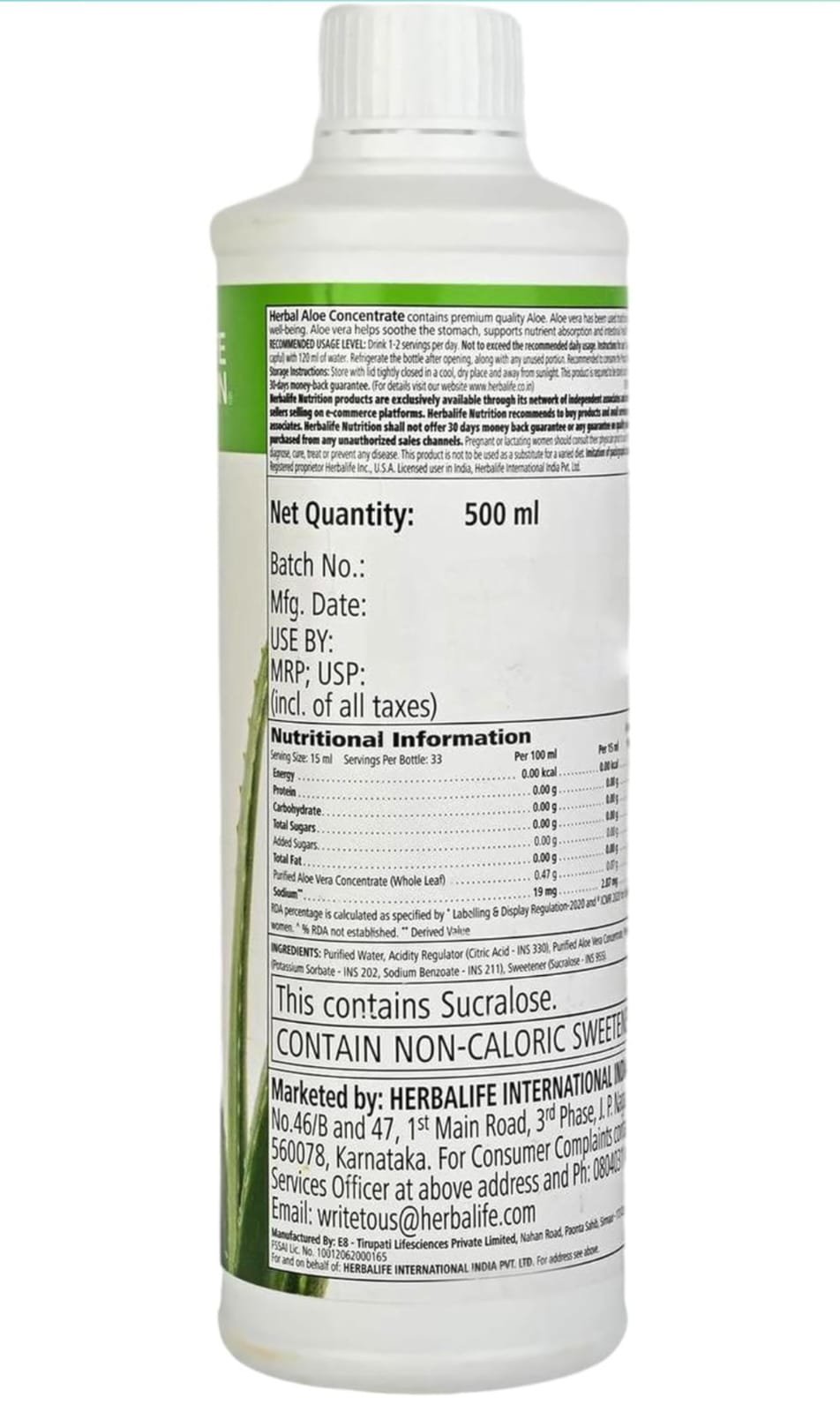 Herballife Nutrition Herbal Aloe Concentrate(500ml)
