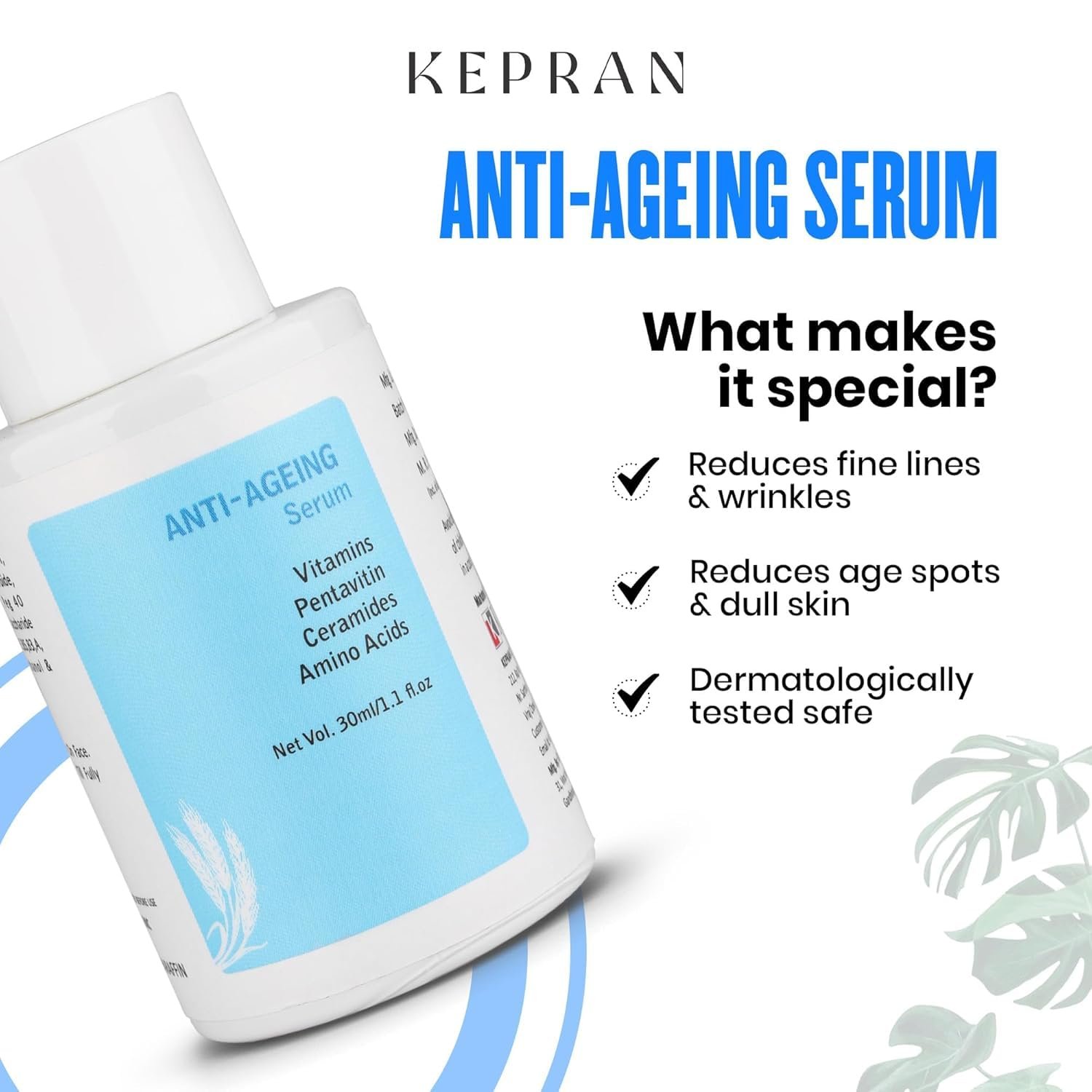Anti-Ageing Serum with Vitamins, Pentavitin, Ceramides, Amino Acids, 30ml