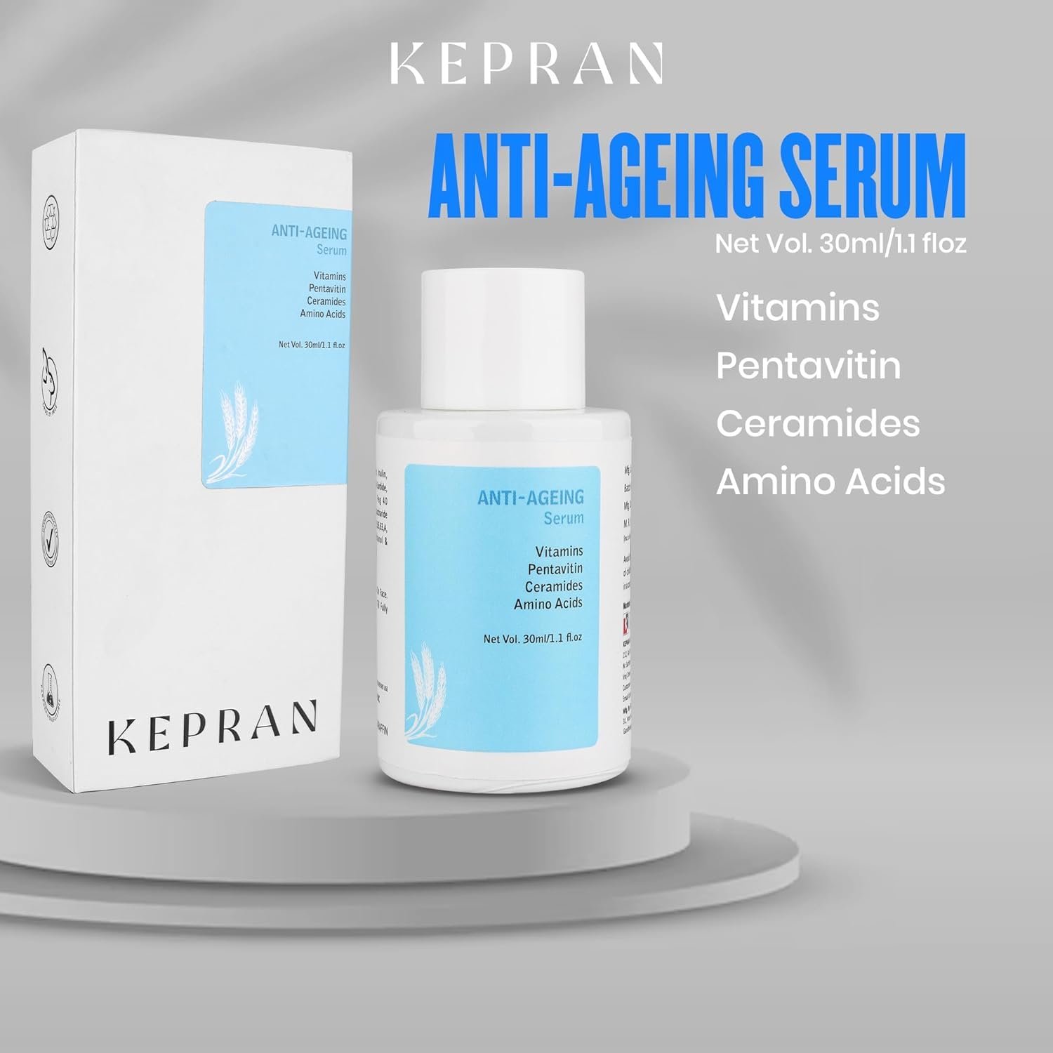 Anti-Ageing Serum with Vitamins, Pentavitin, Ceramides, Amino Acids, 30ml