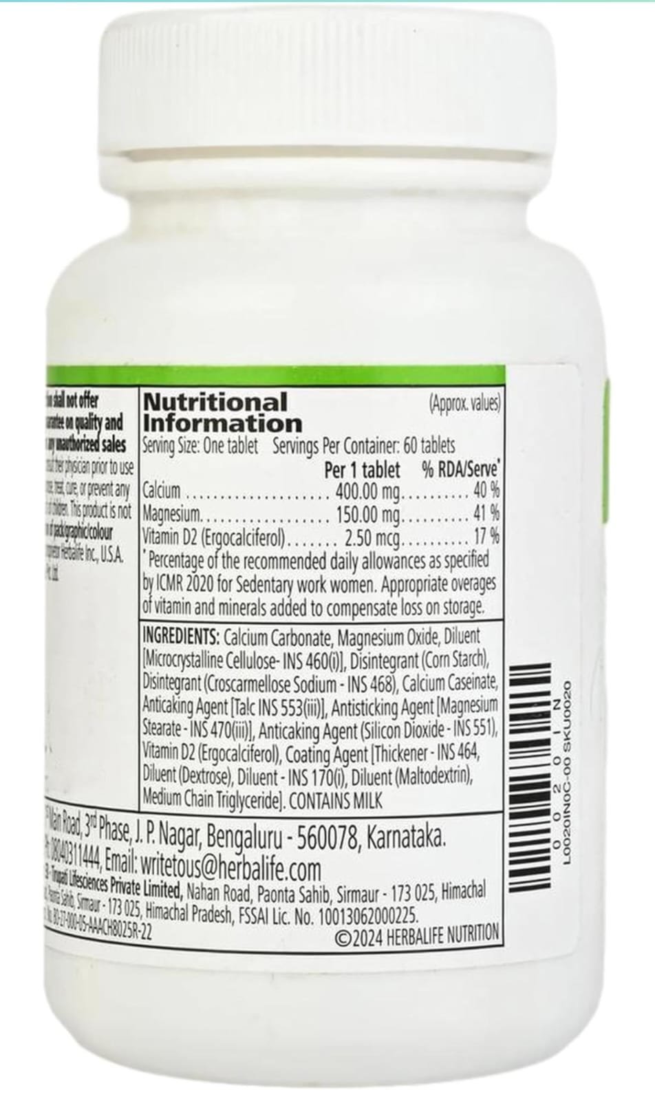 Herbalife calcium tablets - 90 tablets
