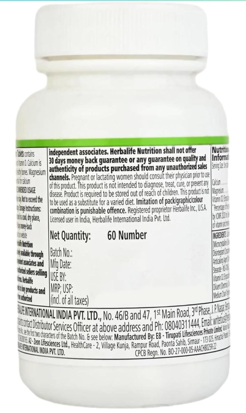 Herbalife calcium tablets - 90 tablets