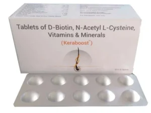 Keraboost Tablet with D-Biotin, N-Acetyl-L-Cysteine, Vitamins & Minerals